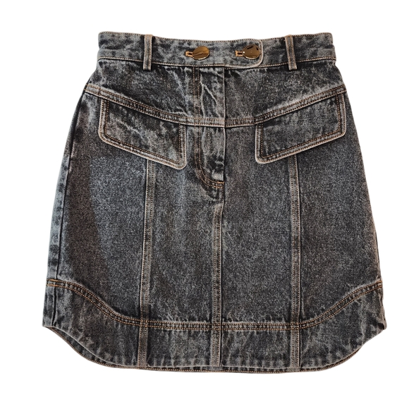 Acler Ledgebrook Denim Mini Skirt Sz 4 NWT - Picture 5 of 15